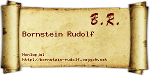 Bornstein Rudolf névjegykártya